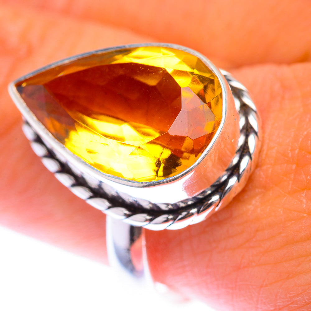 Faceted Citrine Ring Size 10 (925 Sterling Silver) RING139900