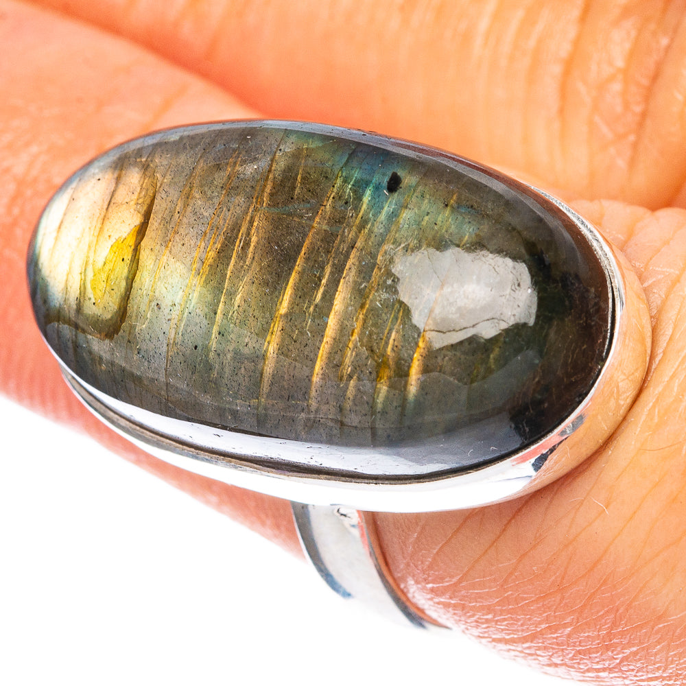 Labradorite Ring Size 6.75 (925 Sterling Silver) R4709