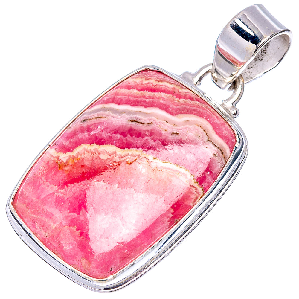 Rhodochrosite Pendant 1 1/2" (.925 Sterling Silver)