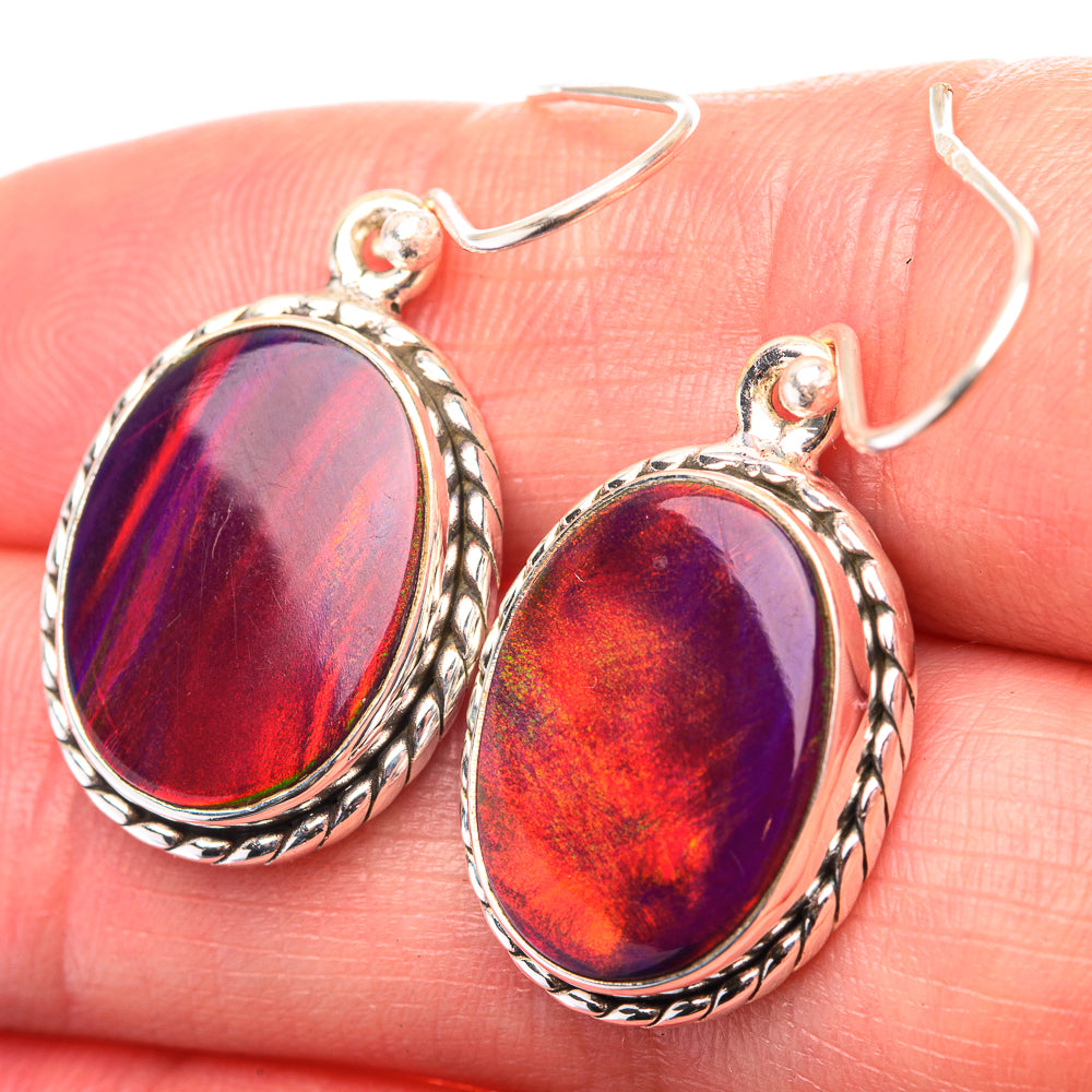 Aura Opal Earrings 1 3/8" (925 Sterling Silver) EARR432197