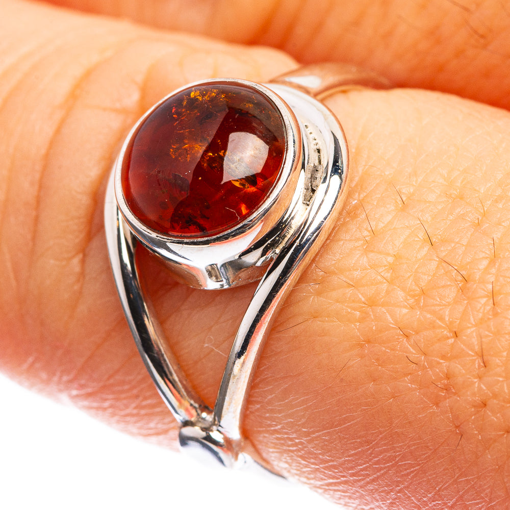 Baltic Amber Ring Size 7 (925 Sterling Silver) R142929