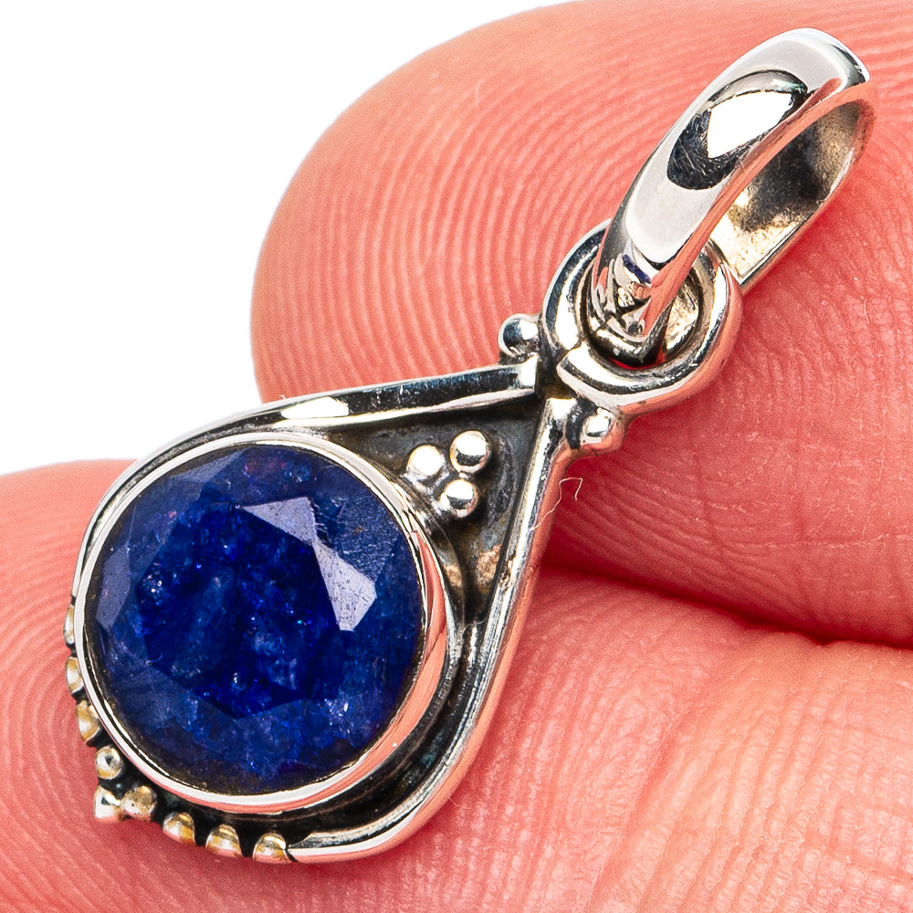 Sapphire Pendant 1" (925 Sterling Silver) P45451