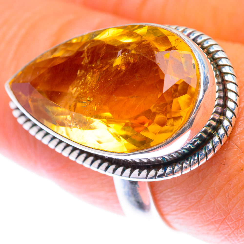 Faceted Citrine Ring Size 8.5 (925 Sterling Silver) RING139925