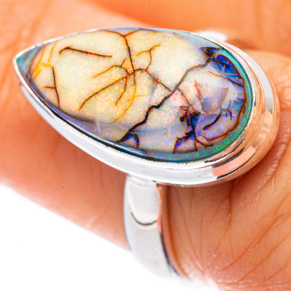 Rare Sterling Opal Ring Size 6.25 (925 Sterling Silver) R2162