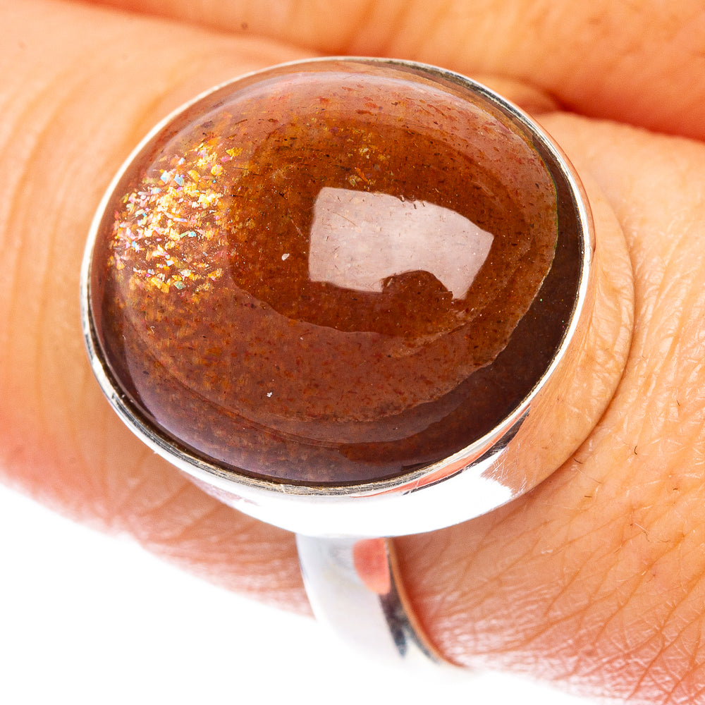 Sunstone Ring Size 9 (925 Sterling Silver) R1456