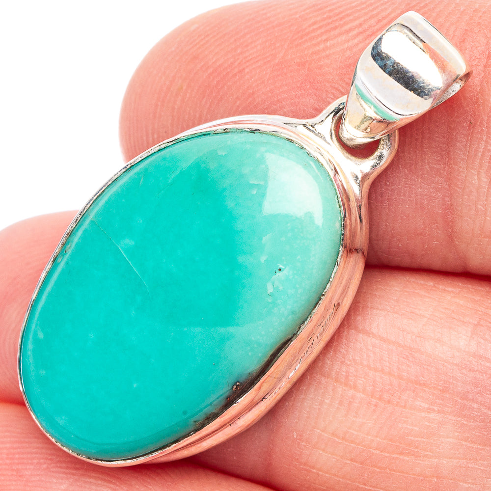 Persian Turquoise Pendant 1 1/4" (925 Sterling Silver) P44387
