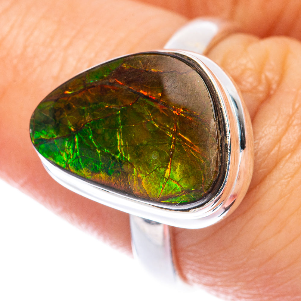 Ammolite Ring Size 7.75 (925 Sterling Silver) R144966