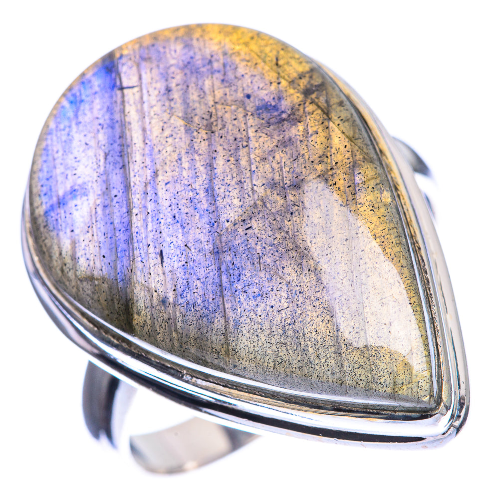 Large Labradorite 925 Sterling Silver Ring Size 12