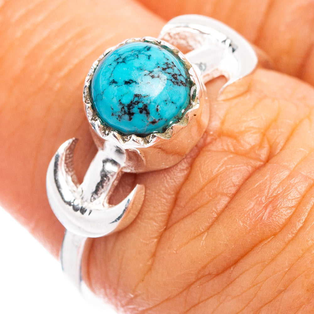 Turquoise Dainty Ring Size 6.75 (.925 Sterling Silver)