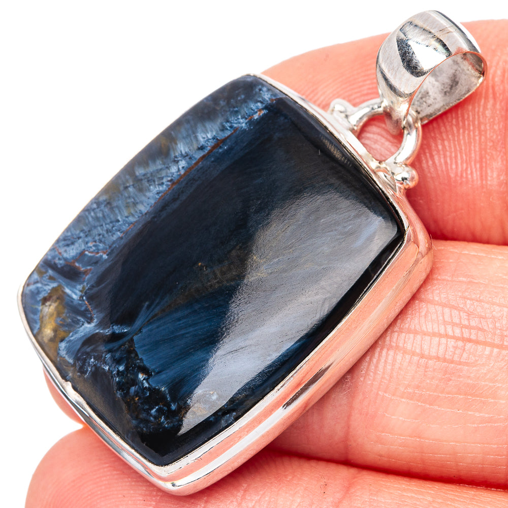 Rare Pietersite 925 Sterling Silver Pendant 1 3/8" (925 Sterling Silver) P42624