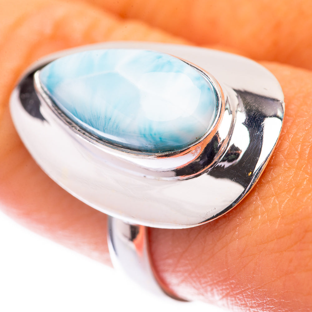 Larimar Ring Size 9 (925 Sterling Silver) R140473