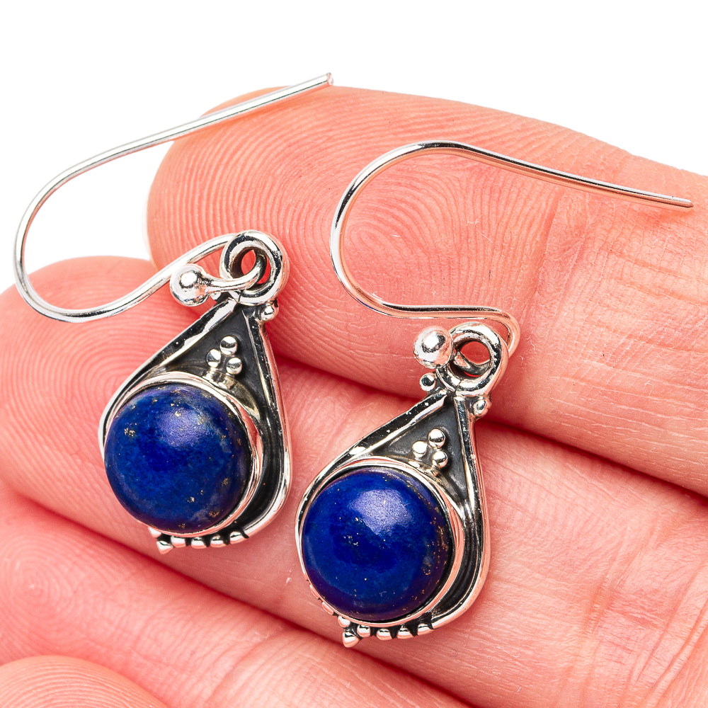 Lapis Lazuli Earrings 1 1/4" (925 Sterling Silver) E3068