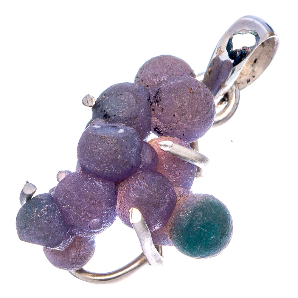 Rare Grape Agate Pendant 1" (.925 Sterling Silver)