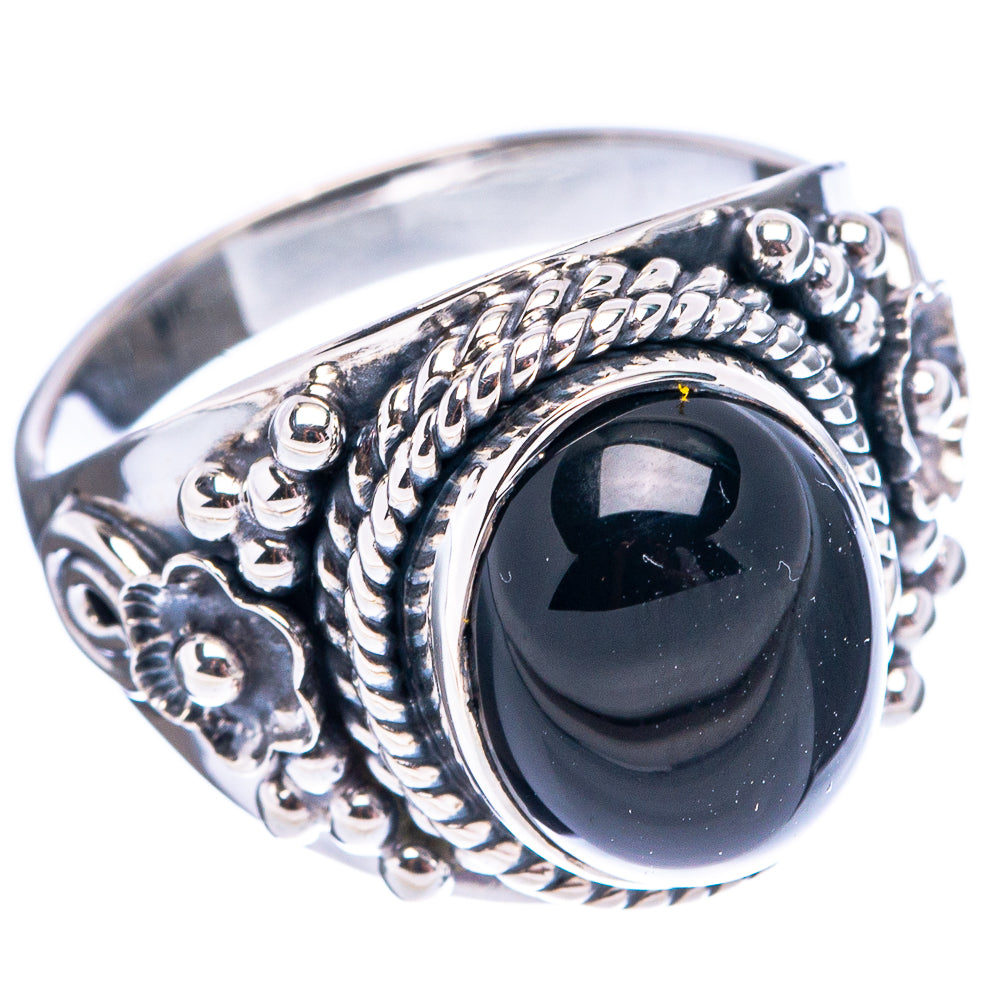 Premium Black Onyx Ring Size 6.75 (.925 Sterling Silver)