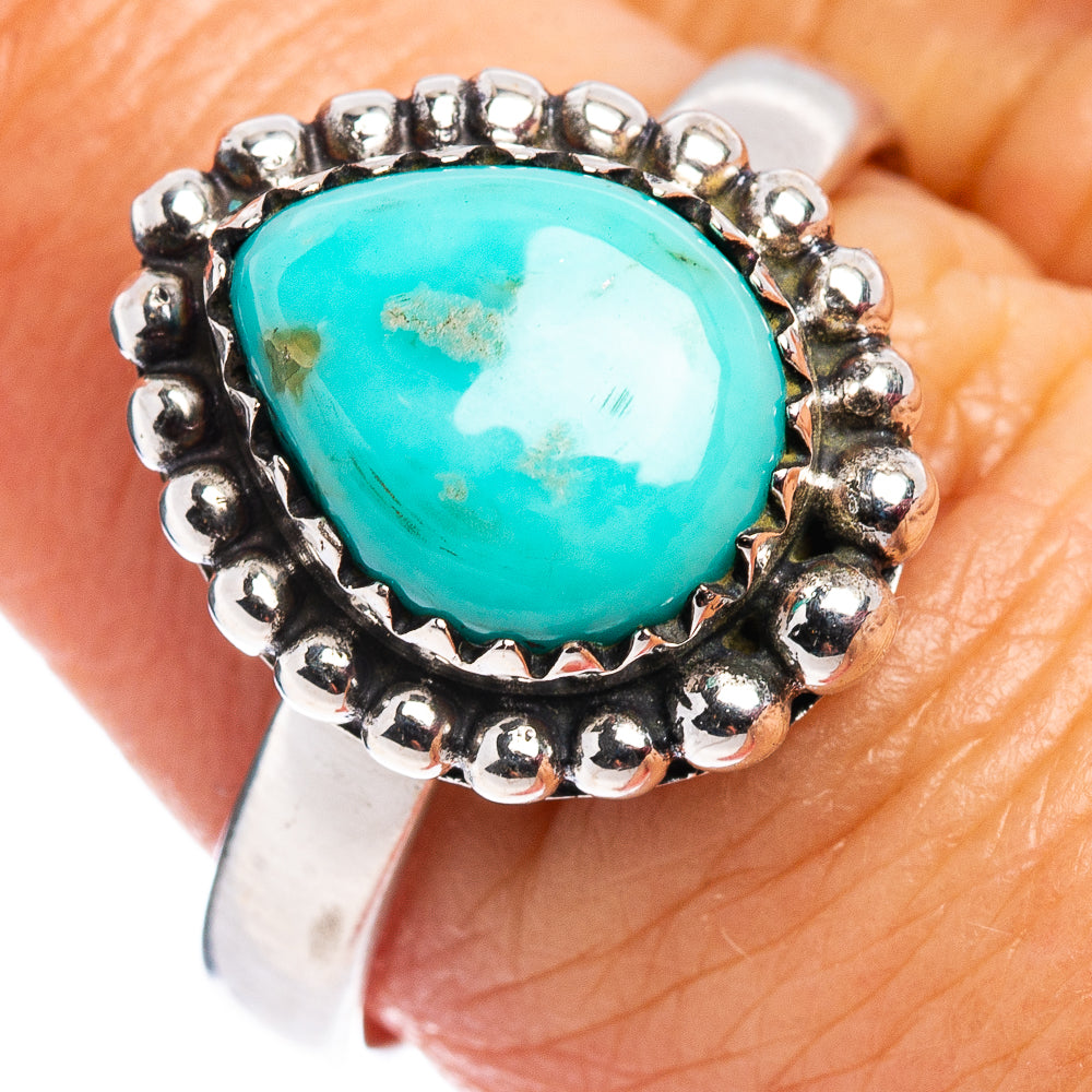 Rare Kingman Turquoise Ring Size 8.5 (.925 Sterling Silver)