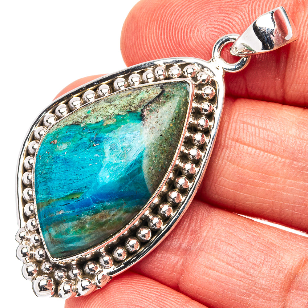 Premium Peruvian Opal Pendant 1 7/8" (.925 Sterling Silver)