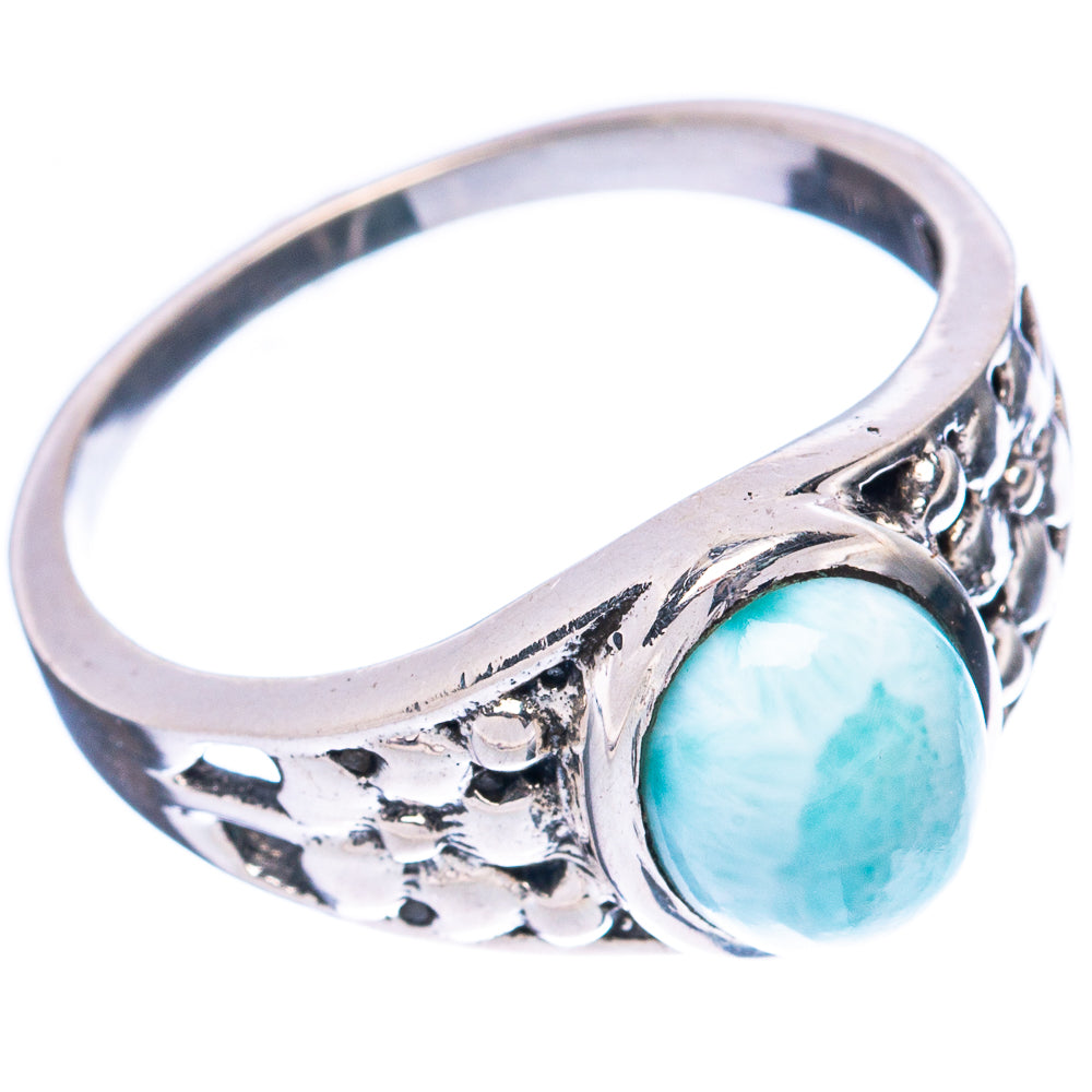 Larimar Dainty Ring Size 8 (925 Sterling Silver) R3426