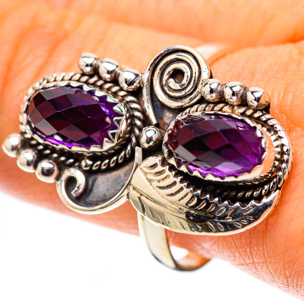 Faceted Amethyst Ring Size 9.75 (925 Sterling Silver) RING138514