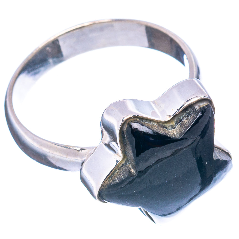 Black Onyx Star Ring Size 7.25 (.925 Sterling Silver)