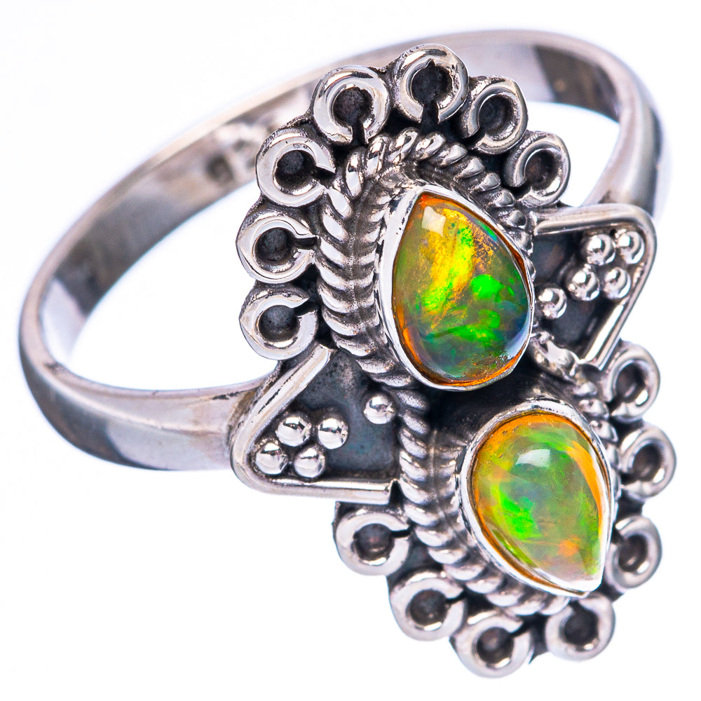 Rare Ethiopian Opal 925 Sterling Silver Ring Size 8.5 (925 Sterling Silver) R3883
