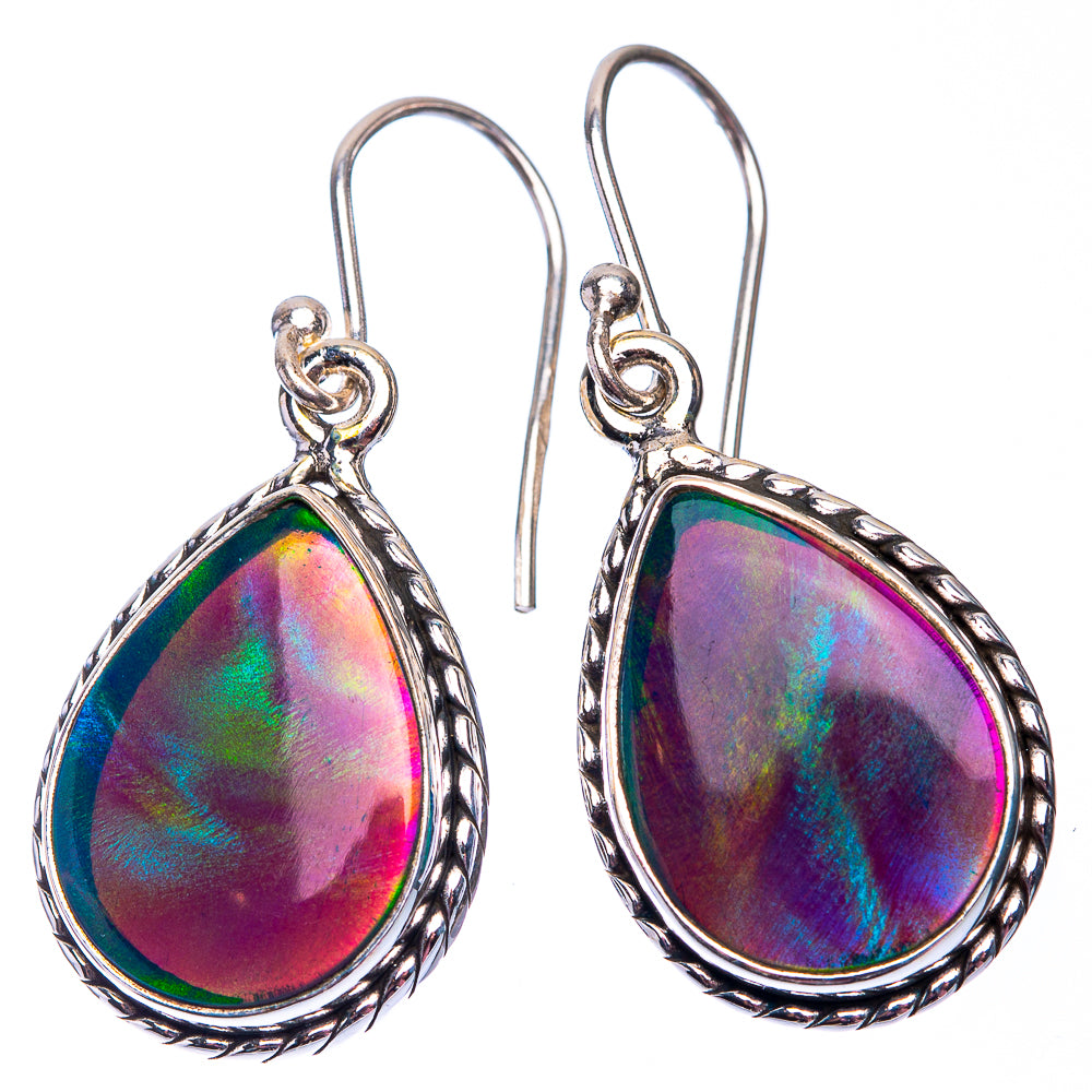 Aura Opal Earrings 1 3/8" (925 Sterling Silver) E432284