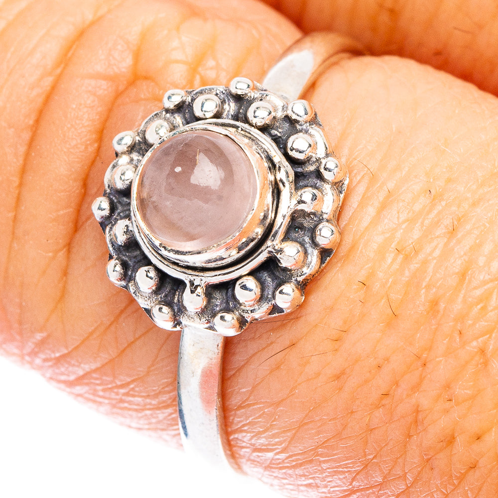 Rose Quartz Dainty Ring Size 8 (925 Sterling Silver) R146956