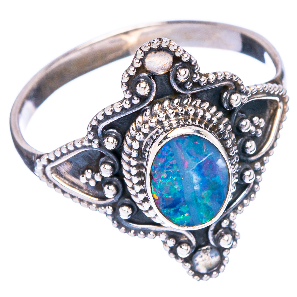 Rare Doublet Opal Ring Size 9 (925 Sterling Silver) R146937