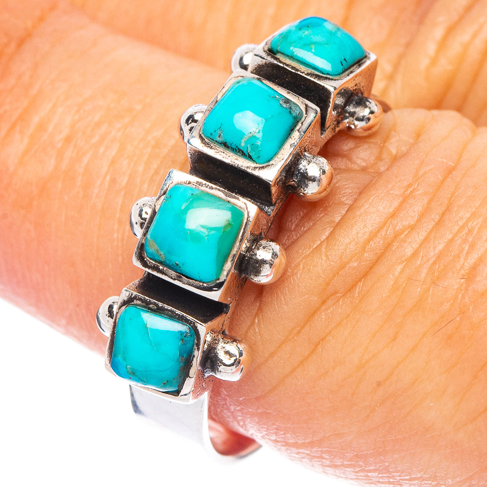 Rare Arizona Turquoise Ring Size 8.5 (925 Sterling Silver) R7274