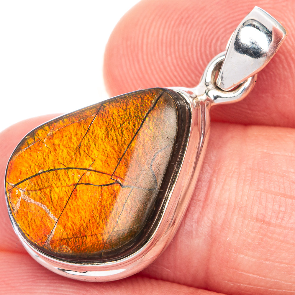 Canadian Ammolite Pendant 1 1/8" (925 Sterling Silver) PD39861
