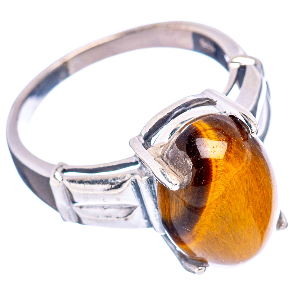 Tiger's Eye Filigree Style Ring Size 7.75 (.925 Sterling Silver)
