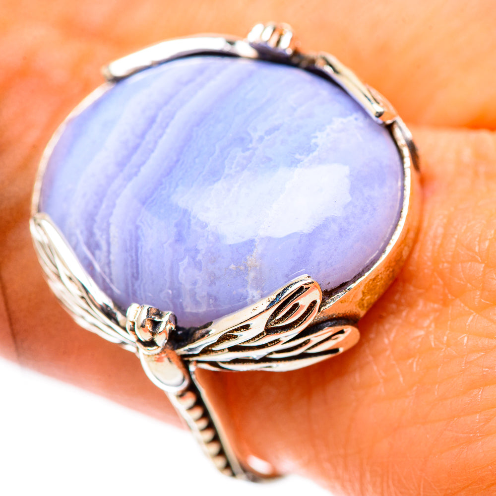 Blue Lace Agate Ring Size 8.75 (925 Sterling Silver) RING139272