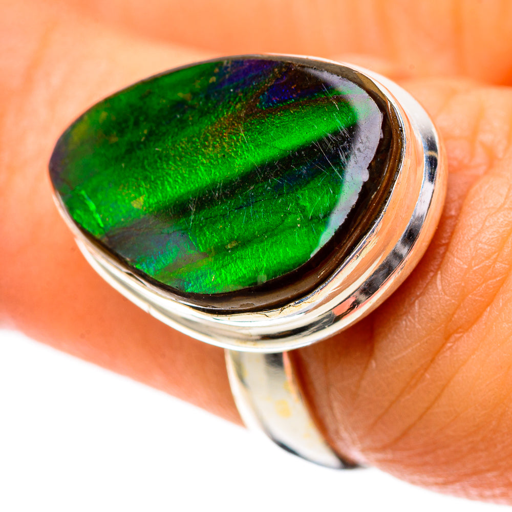 Canadian Ammolite 925 Sterling Silver Ring Size 6.25 (925 Sterling Silver) RING139364