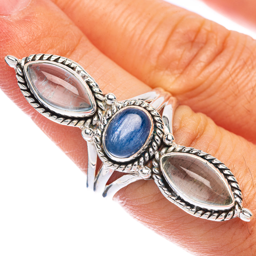 Large Kyanite, Aquamarine Ring Size 7 (925 Sterling Silver) R144666