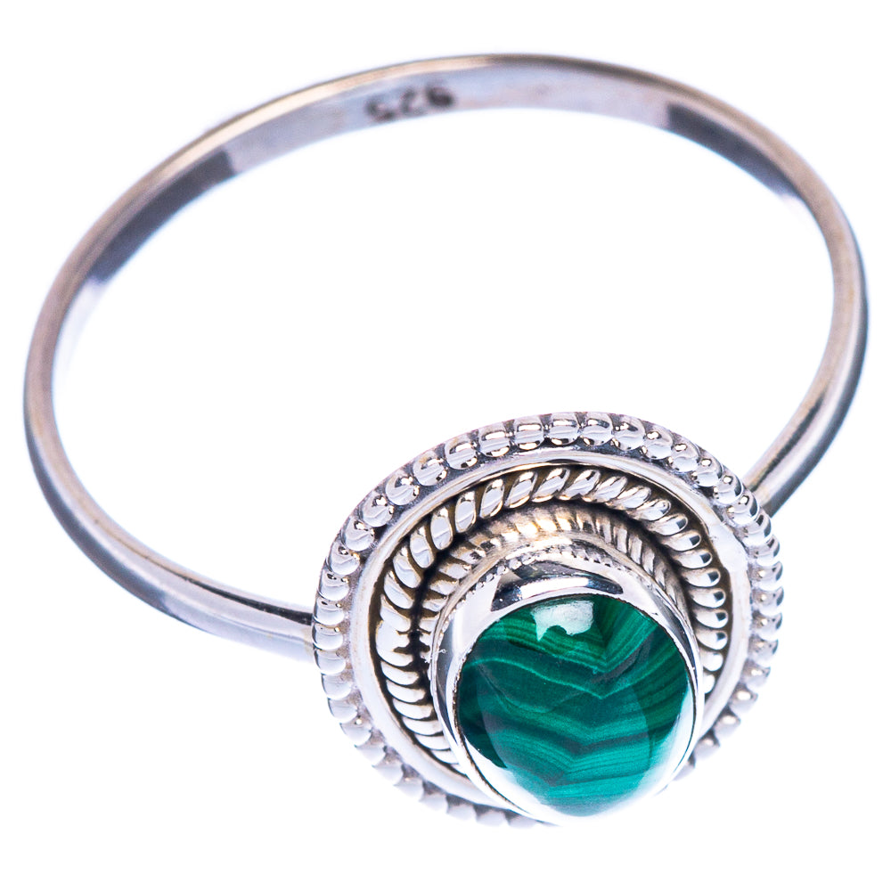 Malachite Dainty Ring Size 9.5 (925 Sterling Silver) R147130