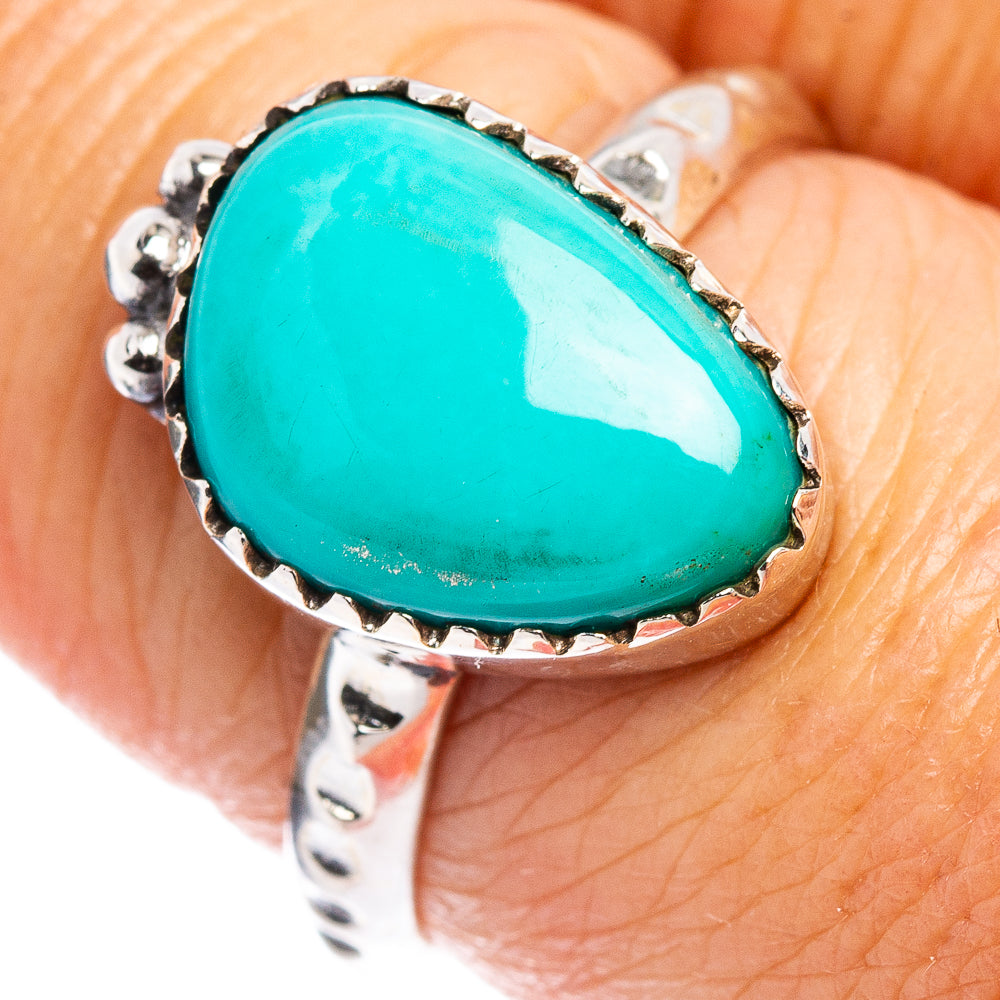 Rare Kingman Turquoise Ring Size 7.75 (.925 Sterling Silver)