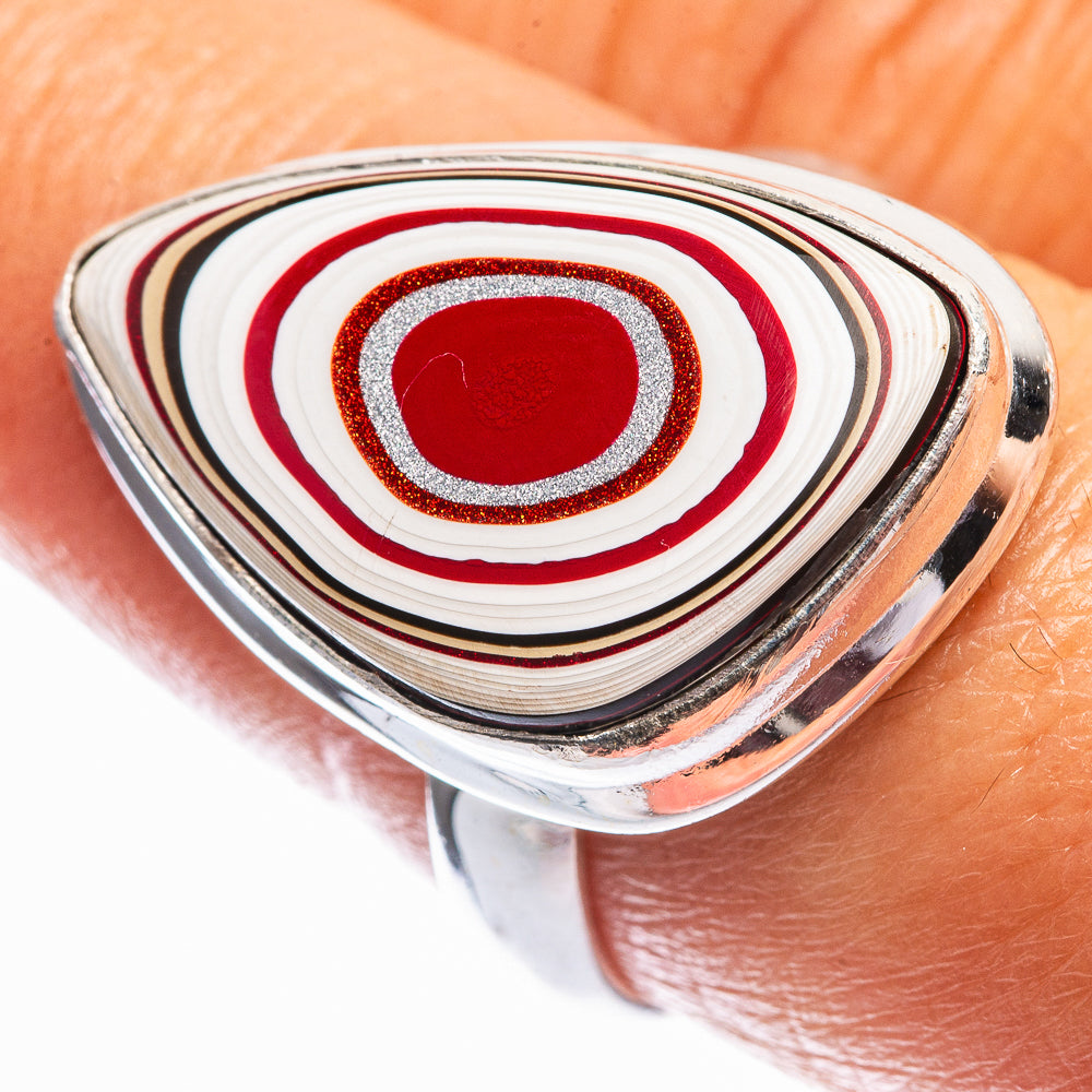 Fordite Ring Size 8.25 (925 Sterling Silver) R142241
