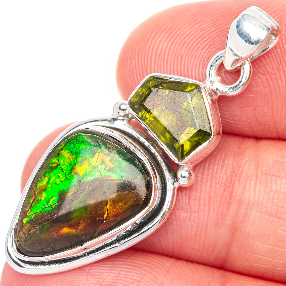 Canadian Ammolite Pendant 1 1/2" (925 Sterling Silver) PD39862