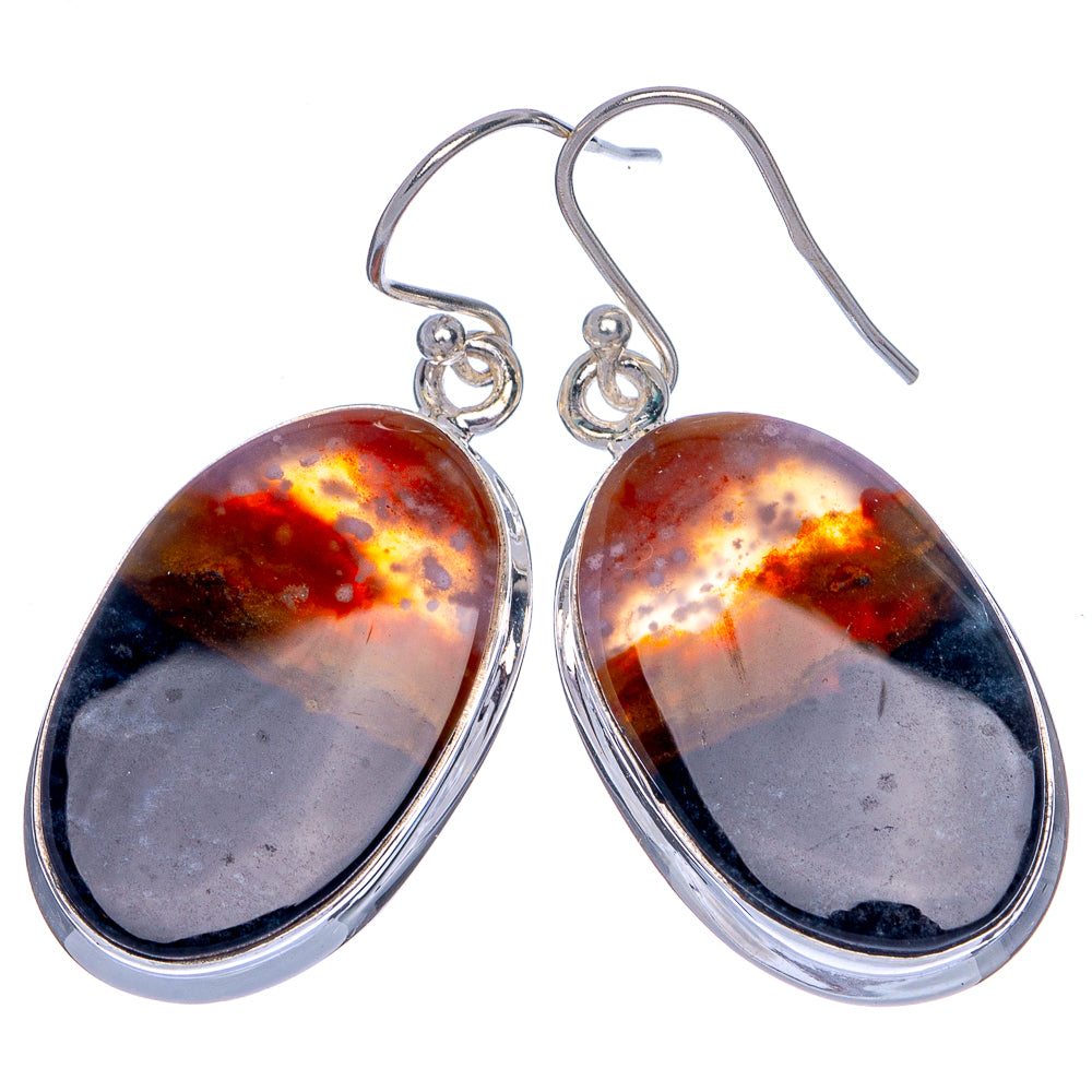 Ocean Jasper Earrings 1 5/8" (925 Sterling Silver) E433105