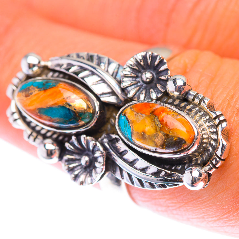 Spiny Oyster Turquoise Ring Size 7.5 (925 Sterling Silver) RING139907