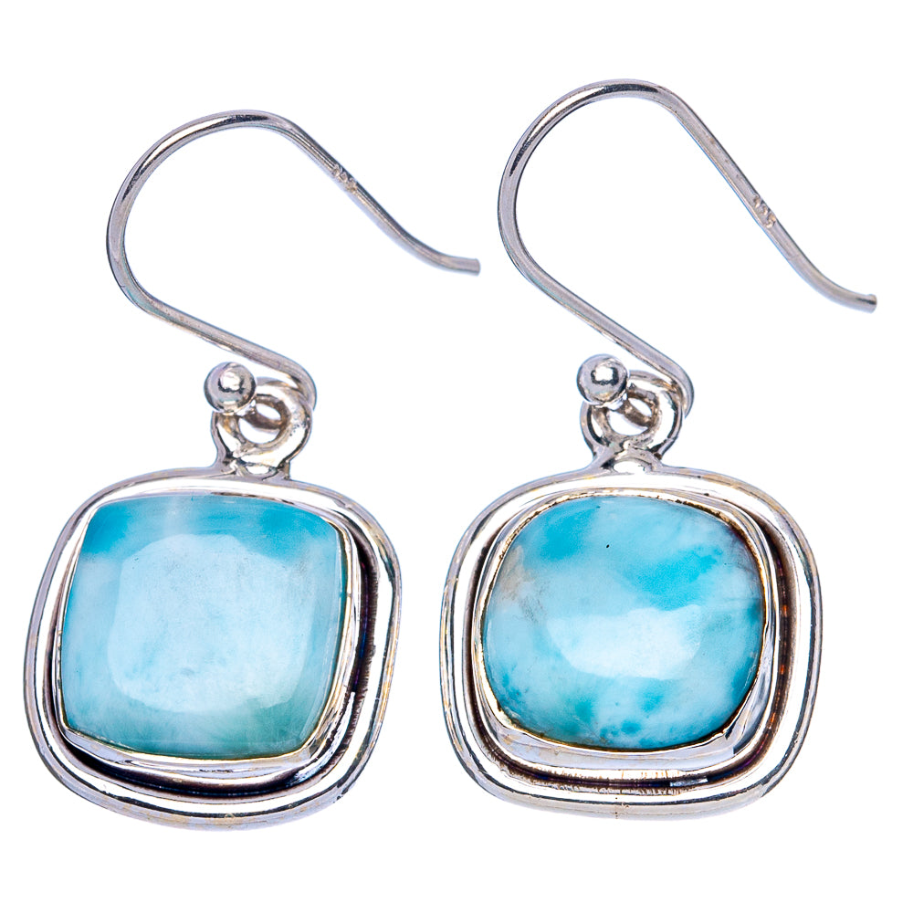 Larimar Earrings 1 1/8" (925 Sterling Silver) E1914