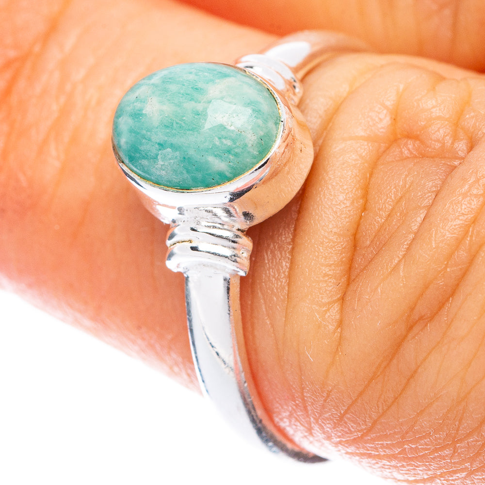 Amazonite 925 Sterling Silver Ring Size 7 (925 Sterling Silver) R5304