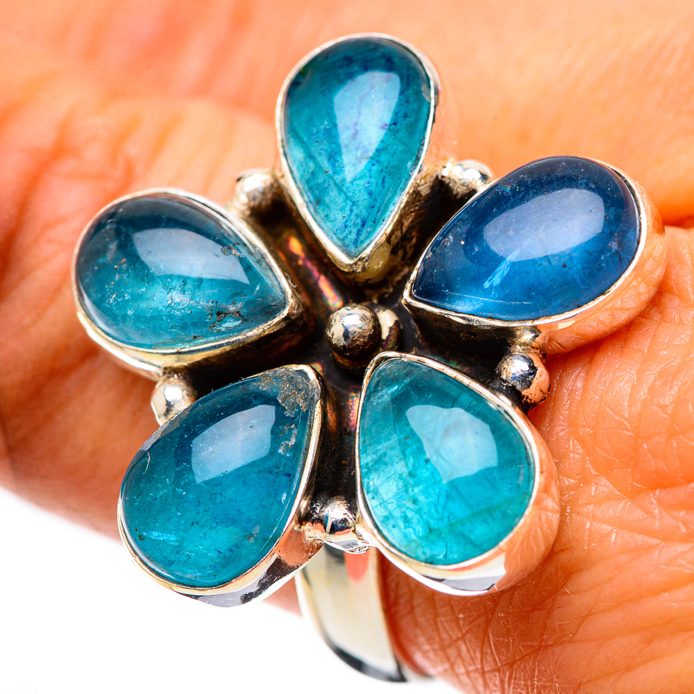 Large Blue Fluorite Ring Size 9 (925 Sterling Silver) RING138894