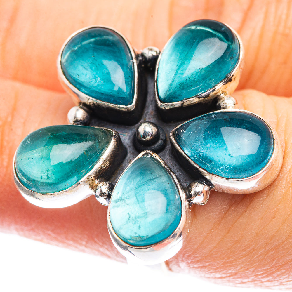 Blue Fluorite Ring Size 6 (925 Sterling Silver) R143073