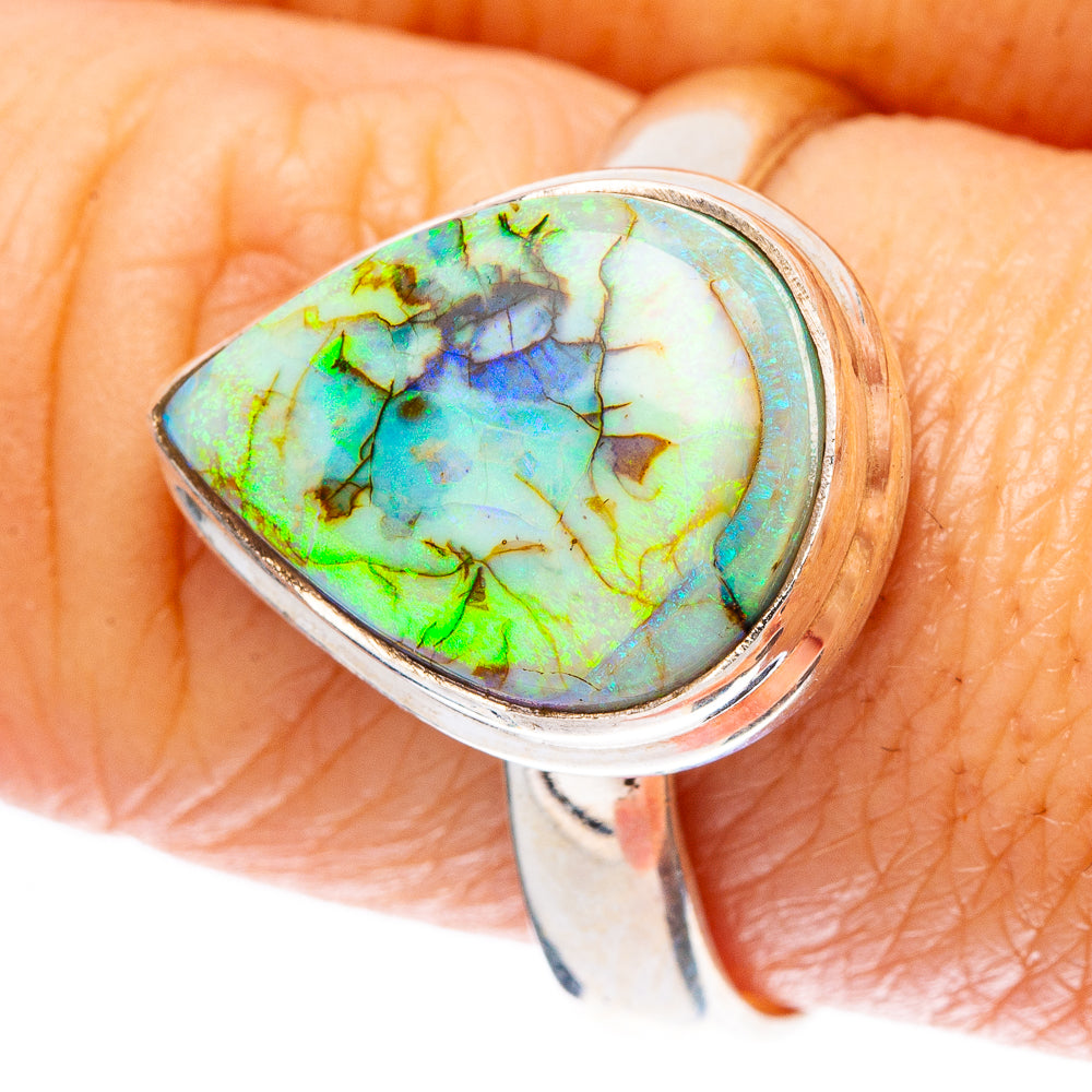 Rare Sterling Opal Ring Size 9 (925 Sterling Silver) R4385