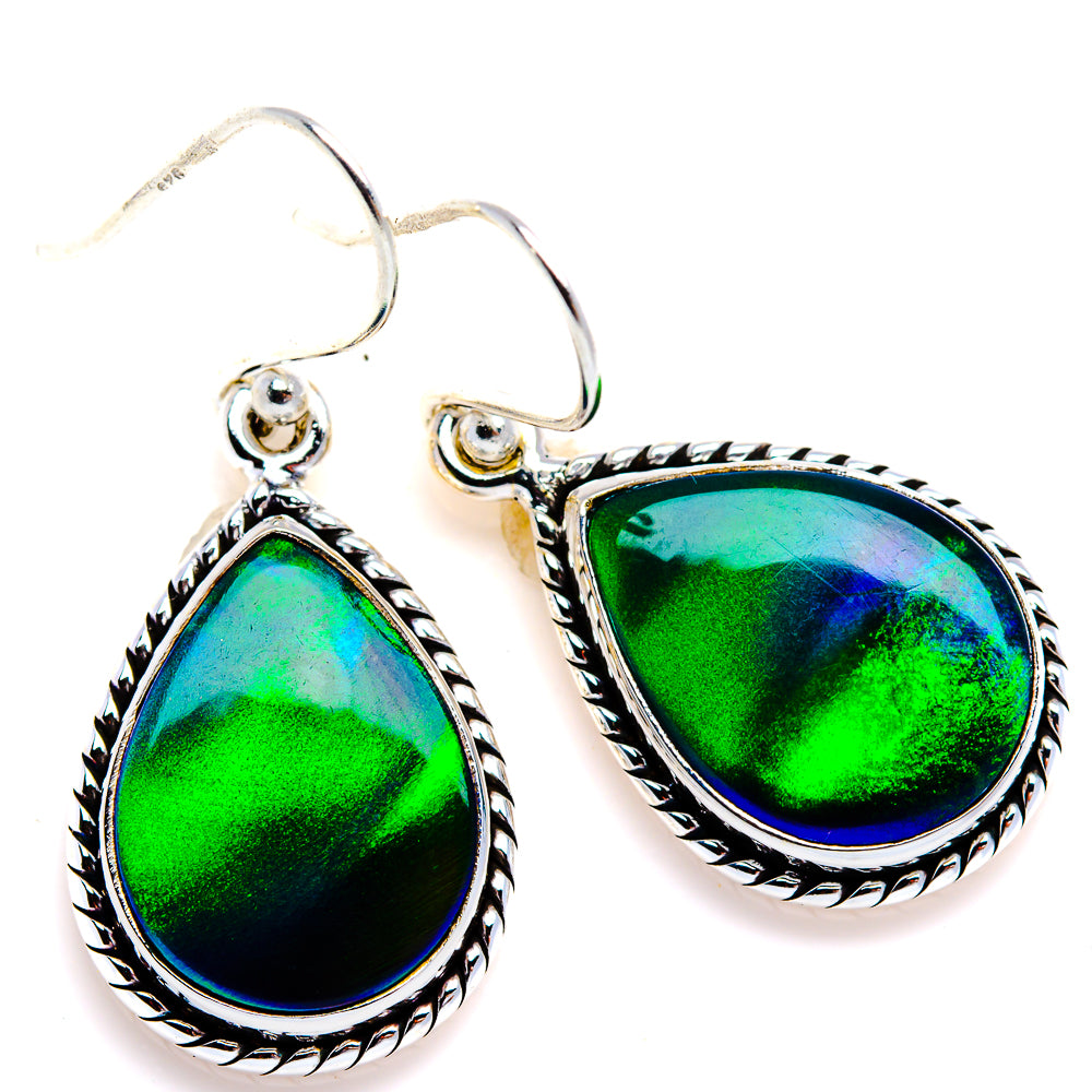 Aura Opal Earrings 1 1/2" (925 Sterling Silver) EARR432108