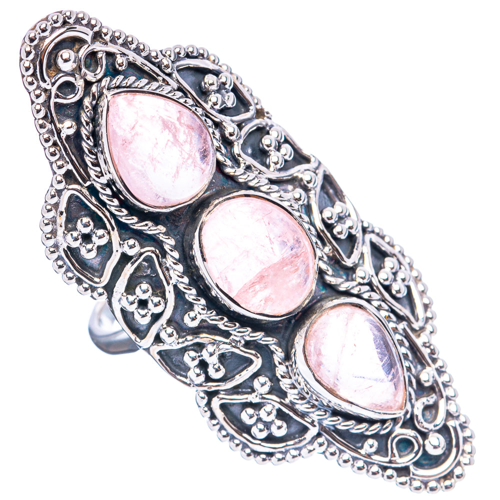 Signature Morganite Ring Size 6.75 (.925 Sterling Silver)