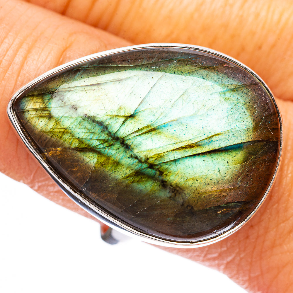 Labradorite Ring Size 9 (925 Sterling Silver) R3803