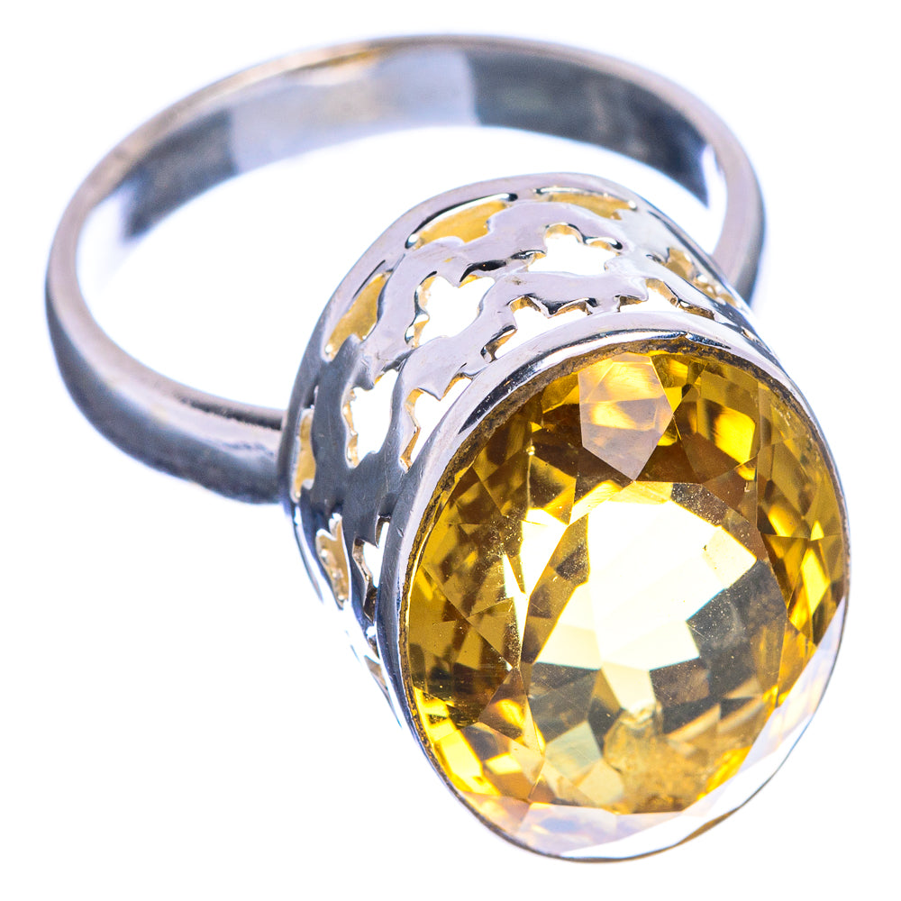 Faceted Citrine Ring Size 7.75 (925 Sterling Silver) R144295
