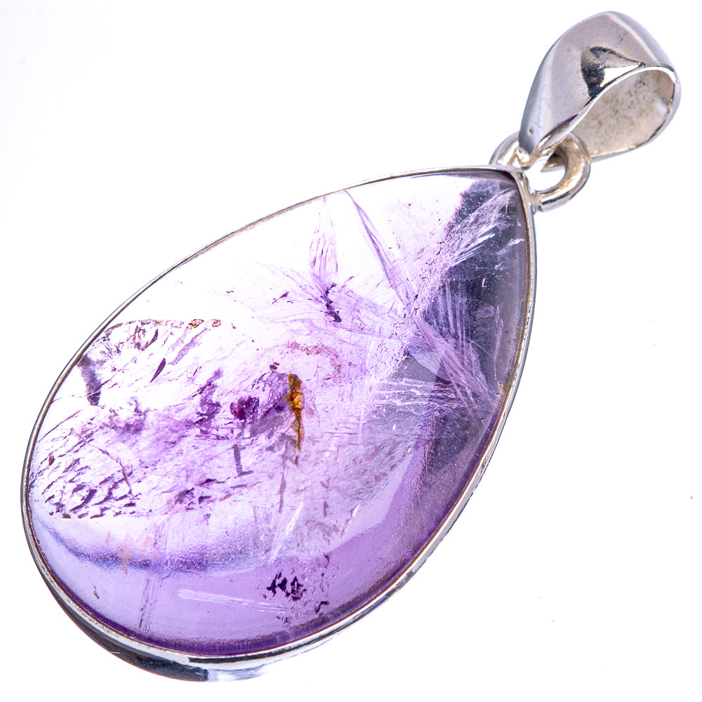 Star Amethyst Pendant 1 5/8" (.925 Sterling Silver)