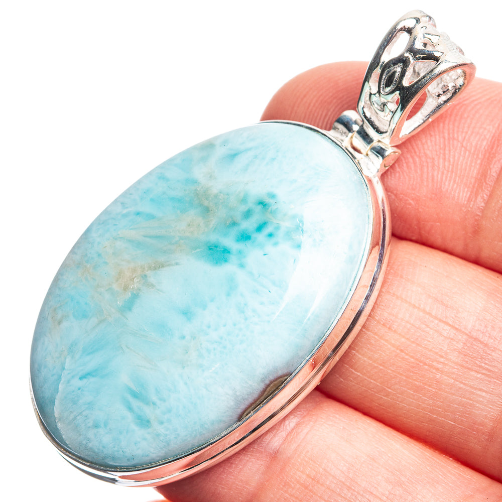 Larimar Pendant 1 7/8" (925 Sterling Silver) P39109